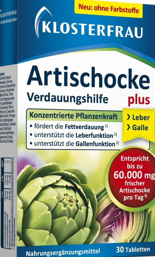 Klosterfrau Artischocke Plus Löwenzahn + Ingwer 30 Tabletten