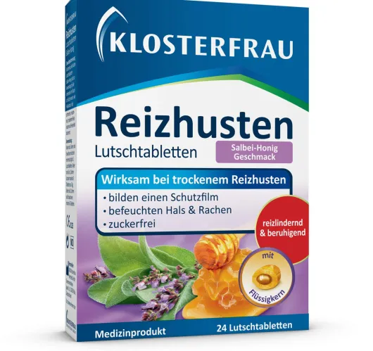 Klosterfrau Reizhusten Salbei-Honig Lutschtabletten 24 Stück