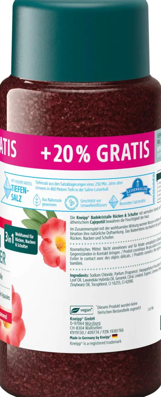 Kneipp Badekristalle Rücken & Schulter 720 G