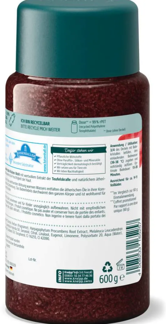 Kneipp Badekristalle Rücken Wohl 600 G