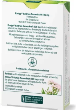 Kneipp Baldrian Nervenkraft 500 mg 30 Filmtabletten
