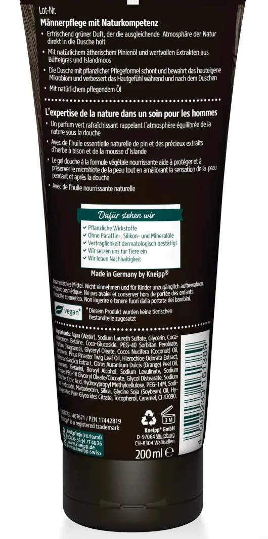 Kneipp Men 2 in 1 Dusche Nature Feeling 200 ml