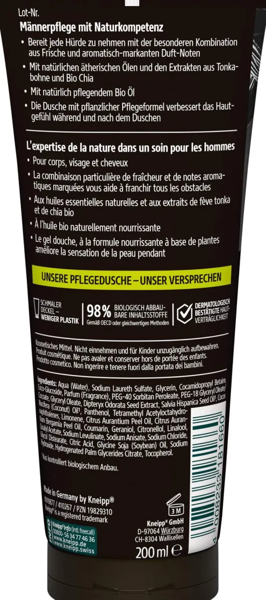 Kneipp Men 3 in 1 Pflegedusche Dynamisch 200 ml