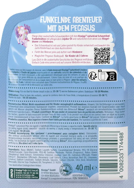 Kneipp naturkind Funkelmähne Schaumbad 40 ml