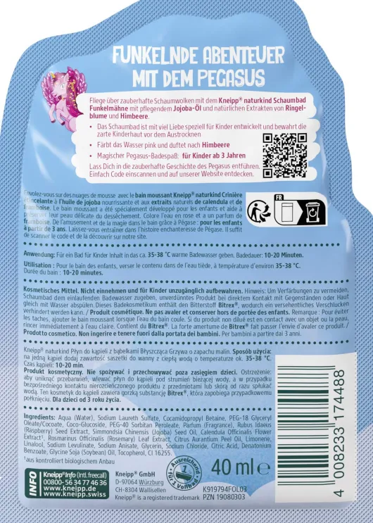 Kneipp naturkind Funkelmähne Schaumbad 40 ml