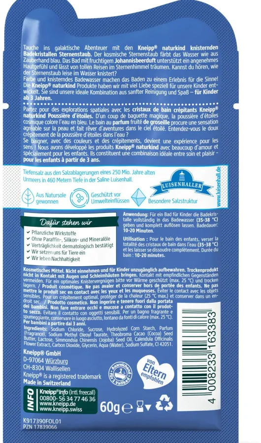 Kneipp Naturkind Knisternde Badekristalle Sternenstaub 60 G