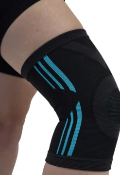 Kniestütze, elastisch, schwarz Größe L-XL