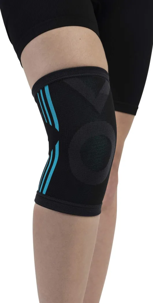Kniestütze, elastisch, schwarz Größe L-XL