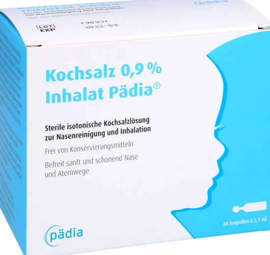 Kochsalz 0,9 % Inhalat Pädia Ampullen 60 Stk