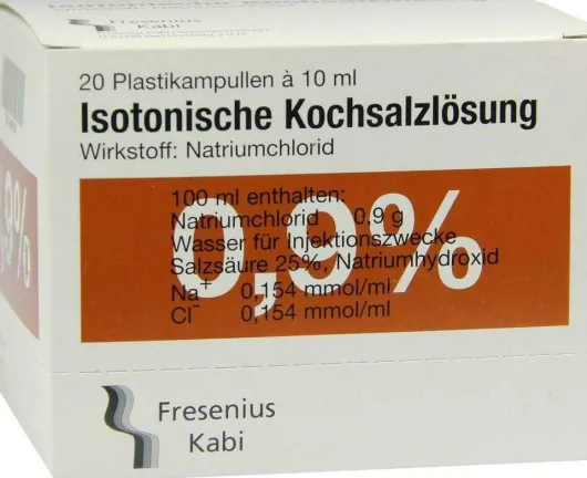 Kochsalzlösung 0,9 % Isoton Plastik 20 X 10 ml