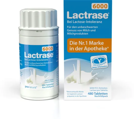 Lactrase 6.000 Fcc 480 Tabletten Klickspender Nachfüllpack