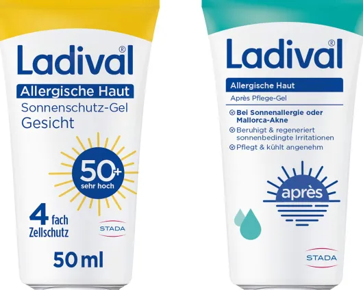 Ladival allergische Haut Sonnenschutz-Gel Gesicht LSF 50+ + gratis allergische Haut Apres Pflege Gel 50 ml