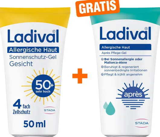 Ladival allergische Haut Sonnenschutz-Gel Gesicht LSF 50+ + gratis allergische Haut Apres Pflege Gel 50 ml