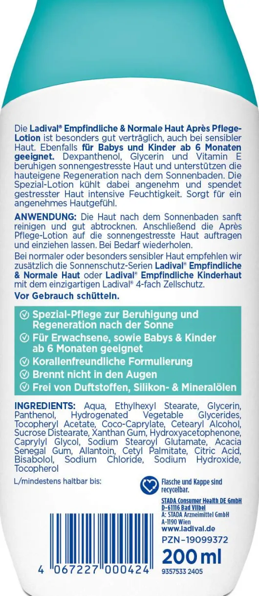 Ladival empfindliche + normale Haut Apres Pflege-Lotion 200 ml