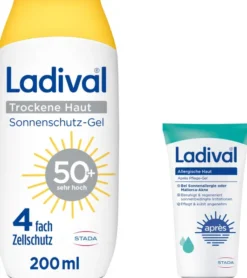 Ladival trockene Haut Sonnenschutz-Lotion LSF 50+ 200 ml + gratis Ladival allergische Haut Apres Pflege-Gel 50 ml