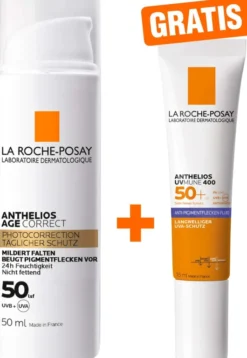 La Roche Posay Anthelios Age Correct Creme LSF 50 50 ml + gratis La Roche Posay Anthelios Anti-Pigment Fluid 15 ml