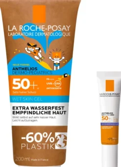 La Roche Posay Anthelios Dermo-Kids Wet Skin Gel LSF 50+ 200 ml + gratis Anthelios Anti-Pigment Fluid 15 ml