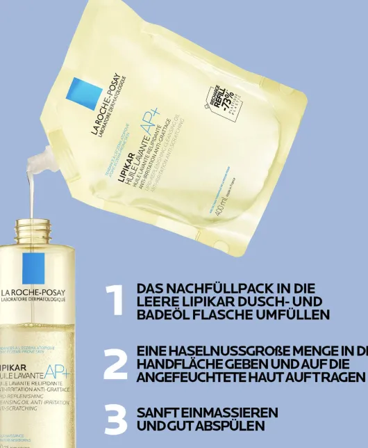 La Roche Posay Lipikar Dusch- und Badeöl AP+ Nachfüllpack 400 ml