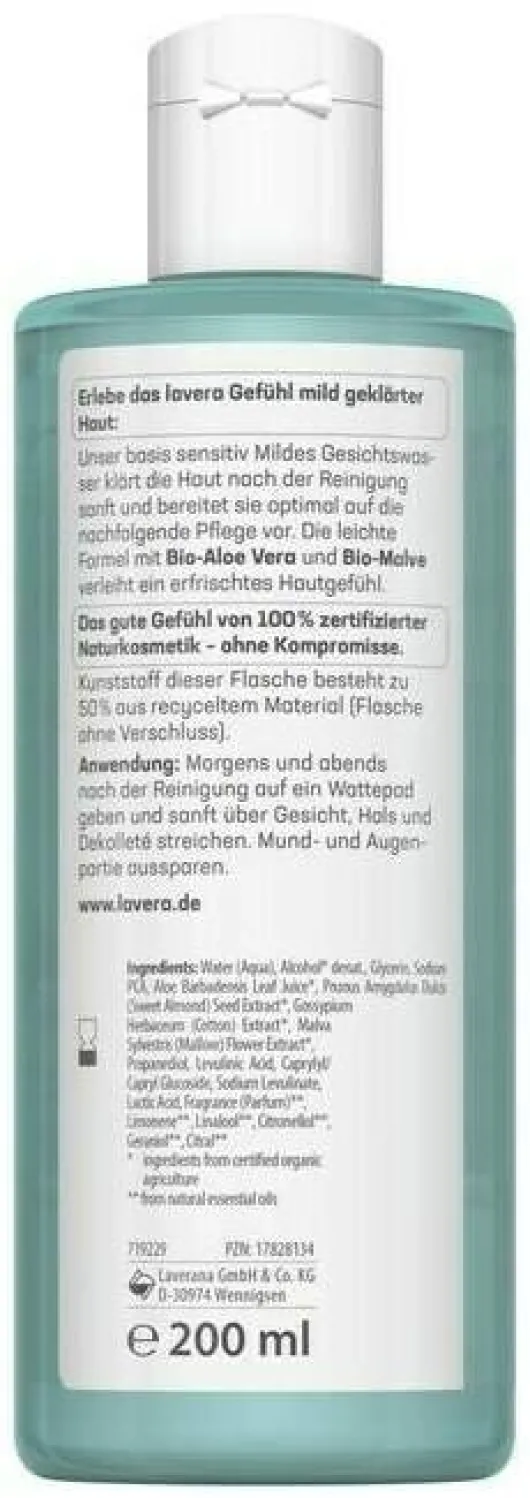 Lavera Basis Sensitiv Mildes Gesichtswasser 200 ml