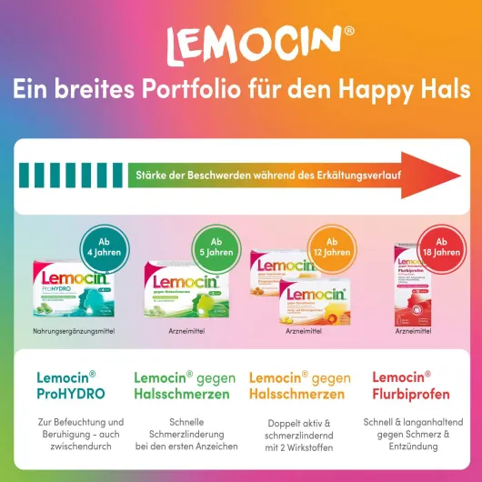 Lemocin gegen Halsschmerzen 50 Lutschtabletten