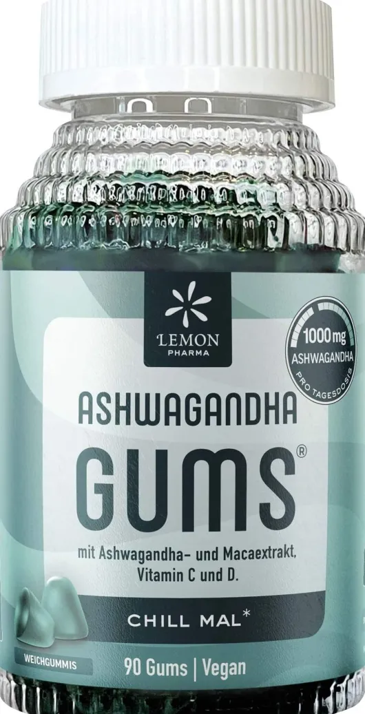 Lemon Pharma Ashwaganda Gums Blaubeergeschmack 90 Stück