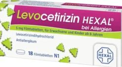 Levocetirizin Hexal bei Allergien 5 mg 18 Filmtabletten