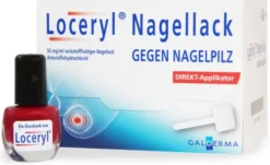 Loceryl Nagellack gegen Nagelpilz 3 ml Direktapplikator + gratis Nagellack rot 1 Stück
