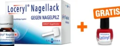Loceryl Nagellack gegen Nagelpilz 5 ml mit Direkt - Applikator + gratis Nagellack rot