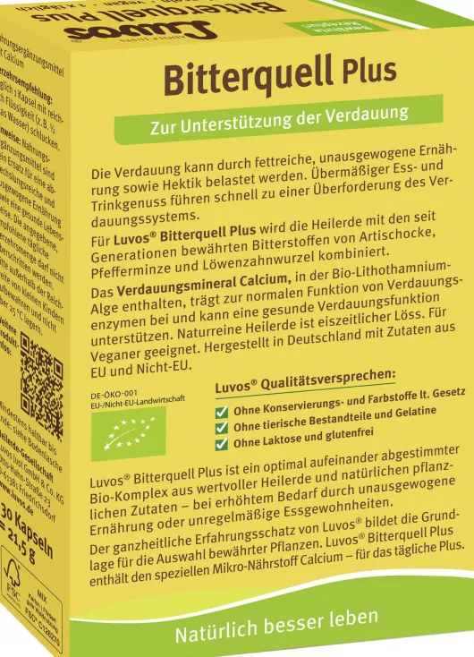 Luvos Heilerde Bio Bitterquell Plus 30 Kapseln
