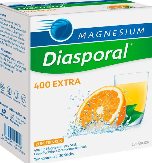 Magnesium Diasporal 400 Extra Trinkgranulat 20 Stück