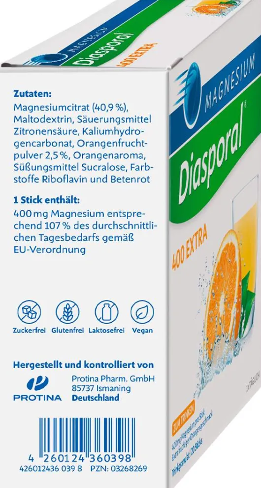 Magnesium Diasporal 400 Extra Trinkgranulat 20 Stück