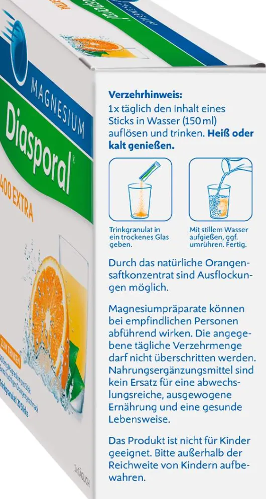 Magnesium Diasporal 400 Extra Trinkgranulat 20 Stück