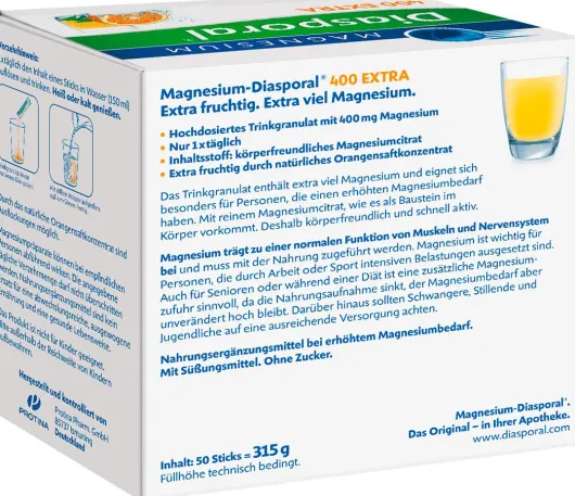 Magnesium Diasporal 400 extra Trinkgranulat 50 Stück
