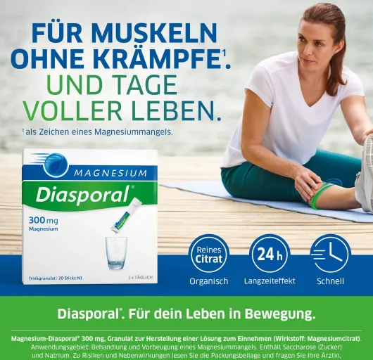 Magnesium Diasporal 300 mg 20 Granulat Beutel