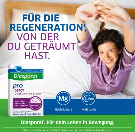Magnesium Diasporal pro DEPOT Einschlafen + Erholen 30 Tabletten