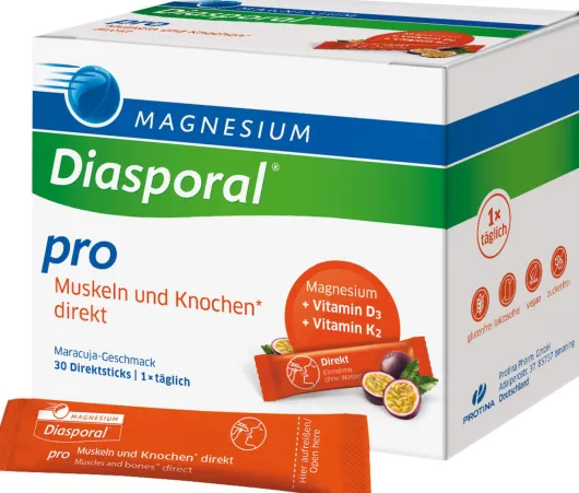 Magnesium Diasporal Pro Muskeln und Knochen direkt Direktgranulat 30 Sticks