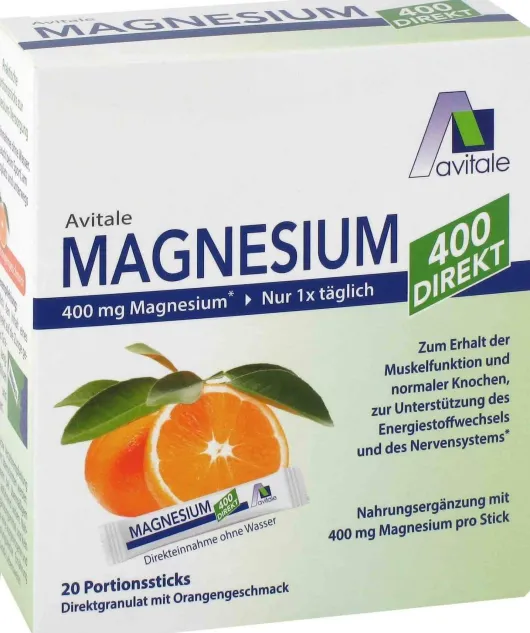 Magnesium 400 Direkt Orange 20 Portionssticks
