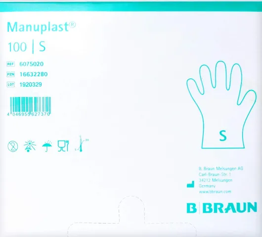 Manuplast Einmal Handschuhe Pe Gr.S 100 Stück