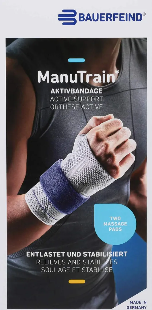 Manutrain Handgelenkbandage Rechts Gr.1 Schwarz