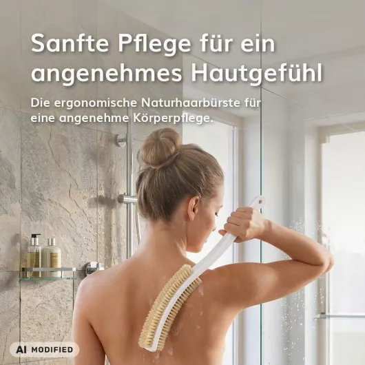Massagebürste mit Naturhaarborsten, 1 Stück