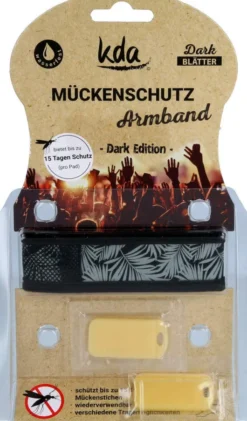 Mückenschutz Armband Blätter Grau 1 Stück