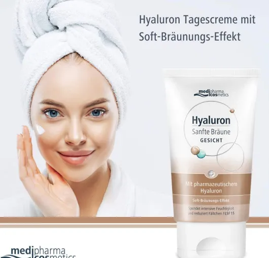 medipharma cosmetics Hyaluron Sanfte Bräune Gesichtspflege Creme 50 ml