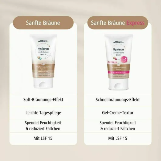 medipharma cosmetics Hyaluron Sanfte Bräune Gesichtspflege Creme 50 ml