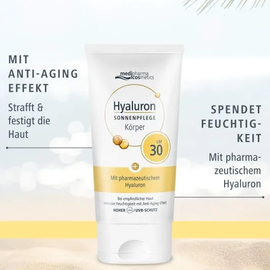 medipharma cosmetics Hyaluron Sonnenpflege Körper LSF 30 150 ml Creme