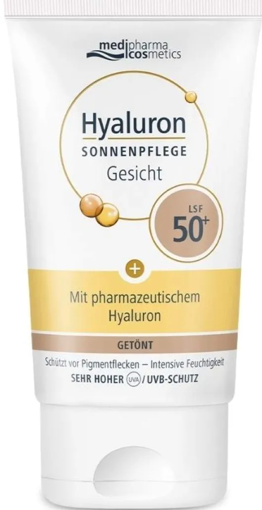 medipharma cosmetics Hyaluron Sonnenpflege Gesicht LSF 50+ getönt 50 ml