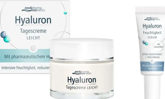 medipharma cosmetics Hyaluron Tagescreme leicht 50 ml + gratis Hyaluron Feuchtigkeit Serum 5 ml