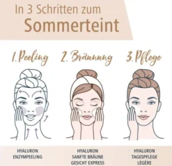 medipharma cosmetics Hyaluron Sanfte Bräune Express Gesichtspflege 30 ml Creme + Express Körperpflege 150 ml Creme