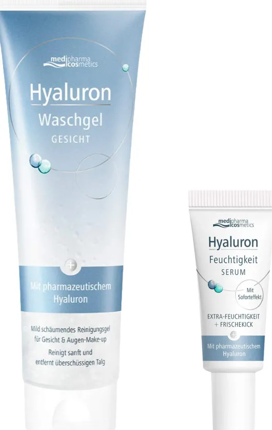 medipharma cosmetics Hyaluron Waschgel 150 ml + gratis Hyaluron Feuchtigkeit Serum 5 ml