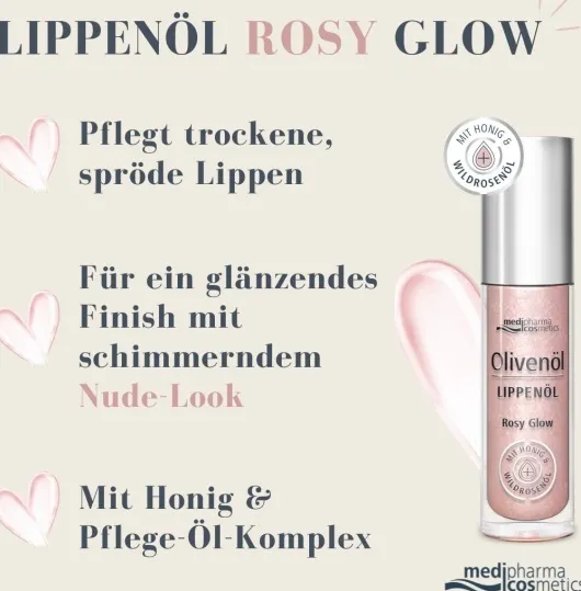 medipharma cosmetics Olivenöl Lippenöl Rosy Glow 4 ml