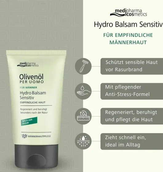Medipharma Cosmetics Olivenöl Per Uomo Hydro Balsam Sensitiv 50...